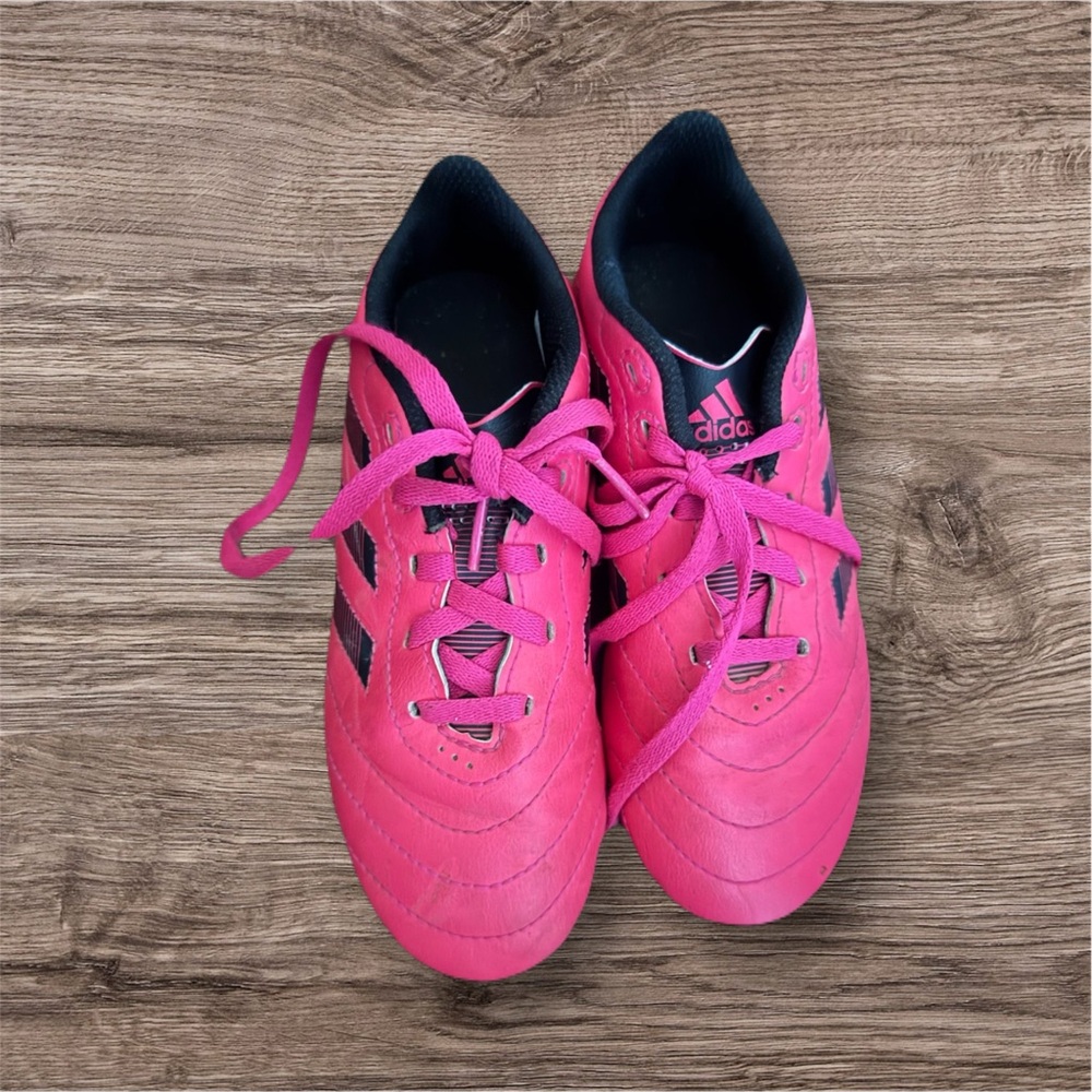 Adidas Pink and Black Cleats